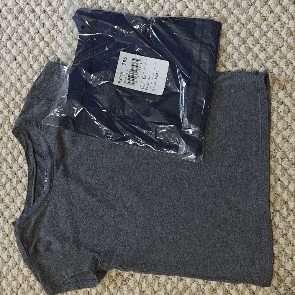The Children's Place Dark Gray and Dark Blue Tees